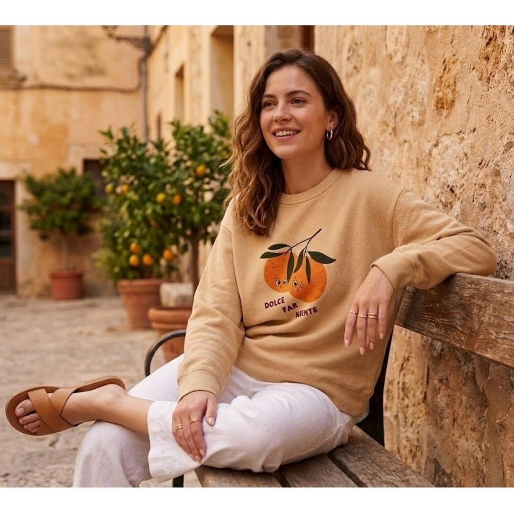 The Tiny Big Sister by Tinycottons Citrus Graphic Sweatshirt EU 42 / US 10